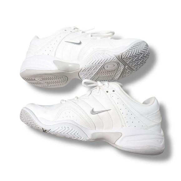 Nike City Court Perforated White Leather Sneakers Tennis Women’s Shoes Size 7 - Picture 3 of 9